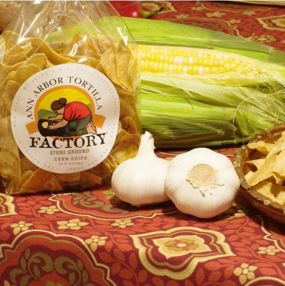 Ann Arbor Tortilla Factory Garlic Flavor, Corn chips, 12 lbs case